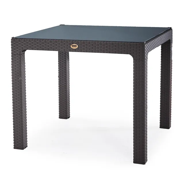 Rattan Masa 90-90 Camlı